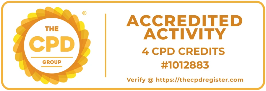 CPD Accredited Activity, 4 CPD credits, The CPD Group